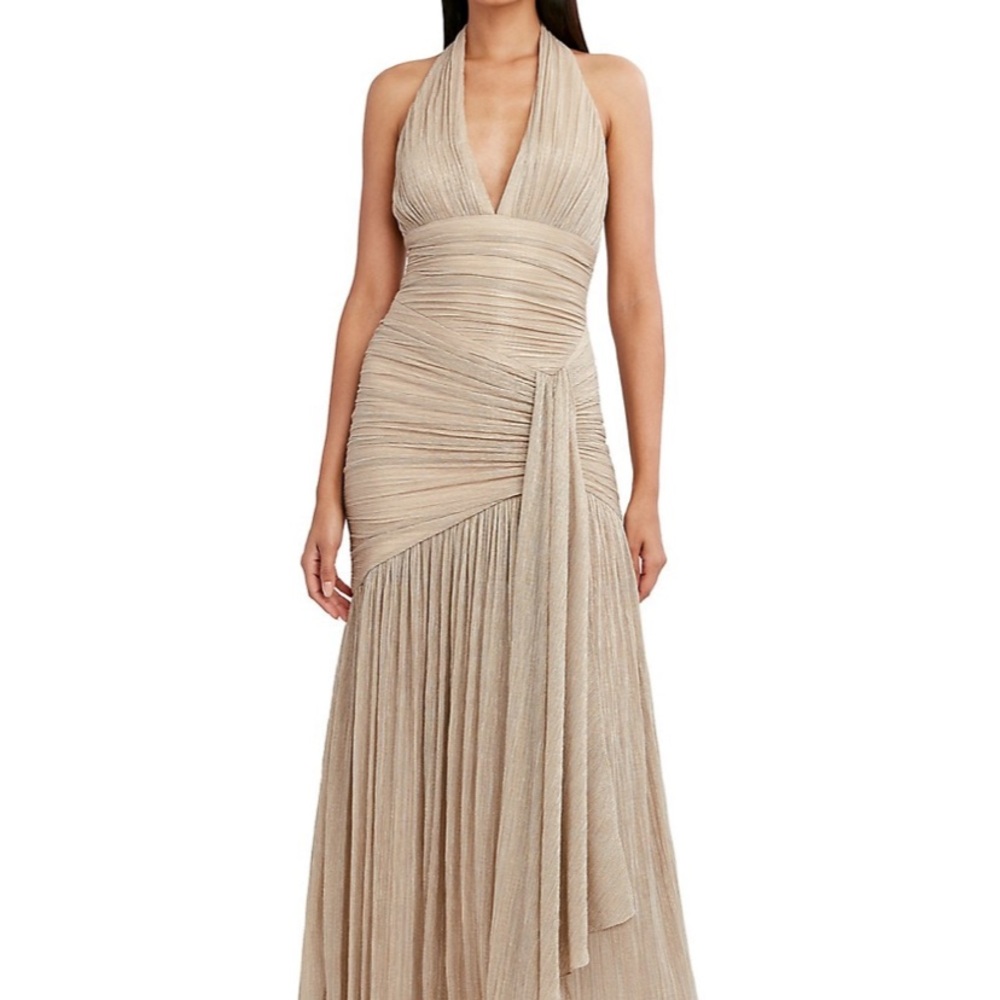 Bcbg maxazria Tina metallic evening gown NWT